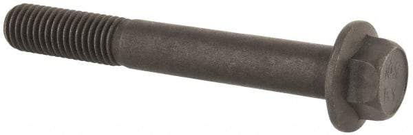 Value Collection - M12x1.75 Metric Coarse, 90mm Length Under Head, Hex Drive Flange Bolt - 40mm Thread Length, Grade 10.9 Alloy Steel, Smooth Flange, Phosphate & Oil Finish - Benchmark Tooling