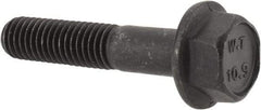 Value Collection - M8x1.25 Metric Coarse, 40mm Length Under Head, Hex Drive Flange Bolt - 30mm Thread Length, Grade 10.9 Alloy Steel, Smooth Flange, Phosphate & Oil Finish - Benchmark Tooling