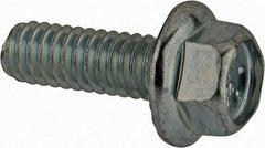 Value Collection - 1/4-20 UNC, 3/4" Length Under Head, Hex Drive Flange Bolt - 3/4" Thread Length, Grade 8 Steel, Serrated Flange, Zinc-Plated Finish - Benchmark Tooling