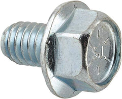 Value Collection - 5/16-18 UNC, 1/2" Length Under Head, Hex Drive Flange Bolt - 1/2" Thread Length, Grade 8 Steel, Serrated Flange, Zinc-Plated Finish - Benchmark Tooling