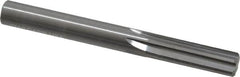 Hertel - 3/8" Solid Carbide 6 Flute Chucking Reamer - Straight Flute, 3/8" Straight Shank, 1-1/4" Flute Length, 3-1/2" OAL - Benchmark Tooling