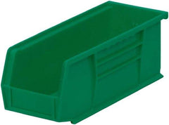 Akro-Mils - 20 Lb. Load Capacity, 10-7/8" Deep, Green Polymer Hopper Stacking Bin - 4" High x 4-1/8" Wide x 10-7/8" Long - Benchmark Tooling