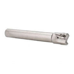 Seco - 1-1/4" Cut Diam, 0.669" Max Depth of Cut, 1" Shank Diam, 7.68" OAL, Indexable Square Shoulder End Mill - XO.X 1806.. Inserts, Cylindrical Shank, 90° Lead Angle, Through Coolant, Series Power Turbo - Benchmark Tooling