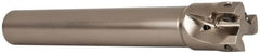 Seco - 1-1/4" Cut Diam, 0.669" Max Depth of Cut, 1" Shank Diam, 7.68" OAL, Indexable Square Shoulder End Mill - XO.X 1806.. Inserts, Cylindrical Shank, 90° Lead Angle, Through Coolant, Series Power Turbo - Benchmark Tooling