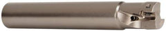 Seco - 1/2" Cut Diam, 0.197" Max Depth of Cut, 1/2" Shank Diam, 3.15" OAL, Indexable Square Shoulder End Mill - XO.X 0602 Inserts, Cylindrical Shank, 90° Lead Angle, Through Coolant, Series Nano Turbo - Benchmark Tooling