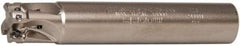 Seco - 5/8" Cut Diam, 0.197" Max Depth of Cut, 5/8" Shank Diam, 3.543" OAL, Indexable Square Shoulder End Mill - XO.X 0602 Inserts, Cylindrical Shank, 90° Lead Angle, Through Coolant, Series Nano Turbo - Benchmark Tooling