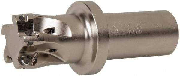 Seco - 1-1/2" Cut Diam, 0.433" Max Depth of Cut, 1-1/4" Shank Diam, 4.78" OAL, Indexable Square Shoulder End Mill - XO.X 1204.. Inserts, Weldon Shank, 90° Lead Angle, Through Coolant, Series Super Turbo - Benchmark Tooling