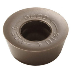 Seco - RDHT10T3M0 M05 Grade MS2500 Carbide Milling Insert - TiCN/Al2O3 Finish, 0.156" Thick, 0.394" Inscribed Circle - Benchmark Tooling