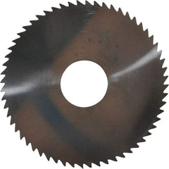 Made in USA - 2-1/4" Diam x 0.04" Blade Thickness x 5/8" Arbor Hole Diam, 60 Tooth Slitting and Slotting Saw - Arbor Connection, Solid Carbide, Concave Ground - Benchmark Tooling