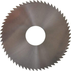 Made in USA - 2-1/4" Diam x 0.091" Blade Thickness x 5/8" Arbor Hole Diam, 60 Tooth Slitting and Slotting Saw - Arbor Connection, Solid Carbide, Concave Ground - Benchmark Tooling