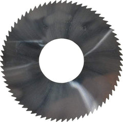 Made in USA - 2-3/4" Diam x 0.04" Blade Thickness x 1" Arbor Hole Diam, 72 Tooth Slitting and Slotting Saw - Arbor Connection, Solid Carbide, Concave Ground - Benchmark Tooling