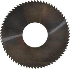 Made in USA - 2-3/4" Diam x 0.064" Blade Thickness x 1" Arbor Hole Diam, 72 Tooth Slitting and Slotting Saw - Arbor Connection, Solid Carbide, Concave Ground - Benchmark Tooling