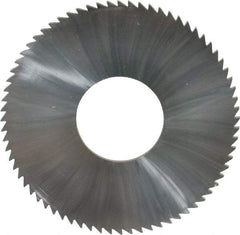 Made in USA - 2-3/4" Diam x 0.081" Blade Thickness x 1" Arbor Hole Diam, 72 Tooth Slitting and Slotting Saw - Arbor Connection, Solid Carbide, Concave Ground - Benchmark Tooling