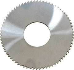 Made in USA - 2-3/4" Diam x 0.091" Blade Thickness x 1" Arbor Hole Diam, 72 Tooth Slitting and Slotting Saw - Arbor Connection, Solid Carbide, Concave Ground - Benchmark Tooling