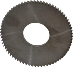 Made in USA - 2-3/4" Diam x 0.144" Blade Thickness x 1" Arbor Hole Diam, 72 Tooth Slitting and Slotting Saw - Arbor Connection, Solid Carbide, Concave Ground - Benchmark Tooling