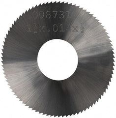 Made in USA - 1-1/2" Diam x 0.014" Blade Thickness, 1/2" Arbor Hole Diam, 110 Teeth, Solid Carbide, Jeweler's Saw - Uncoated - Benchmark Tooling