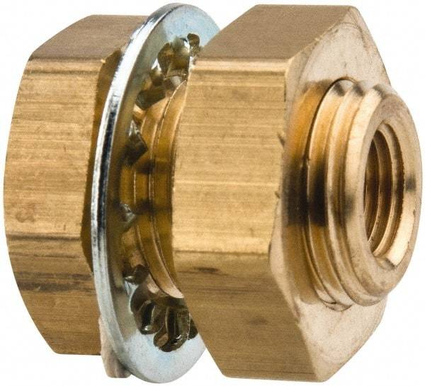 Parker - 5/8-18 Male Thread x 1/8 Female Thread, Brass Industrial Pipe Anchor Coupling - Male Straight Thread O-Ring x Female NPTF, 1,000 psi - Benchmark Tooling