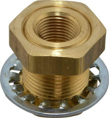 Parker - 1-14 Male Thread x 3/8 Female Thread, Brass Industrial Pipe Anchor Coupling - Male Straight Thread O-Ring x Female NPTF, 1,000 psi - Benchmark Tooling