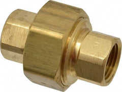Parker - 3/8 Female Thread, Brass Industrial Pipe Union - FNPTF, 1,000 psi - Benchmark Tooling