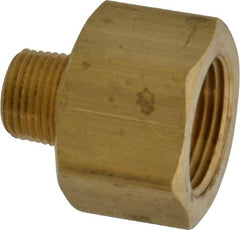 Parker - 3/8 Male Thread x 3/4 Female Thread, Brass Industrial Pipe Adapter - MNPTF x FNPTF, 1,000 psi - Benchmark Tooling
