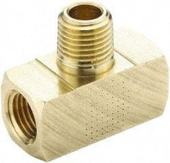 Parker - 3/4 Male Thread x 3/4 Female Thread, Brass Industrial Pipe Male Branch Tee - MNPTF x FNPTF, 1,000 psi - Benchmark Tooling