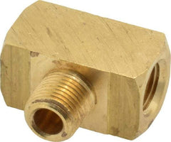 Parker - 1/8 Male Thread x 1/8 Female Thread, Brass Industrial Pipe Male Branch Tee - MNPTF x FNPTF, 1,000 psi - Benchmark Tooling