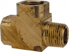 Parker - 3/8 Male Thread x 3/8 Female Thread, Brass Industrial Pipe Street Tee - MNPTF x FNPTF, 1,000 psi - Benchmark Tooling
