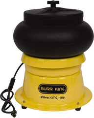 Burr King - 0.33 Cu Ft, 1/5 hp, Vibratory Tumbler - Adjustable Amplitude, Flow Through Drain - Benchmark Tooling