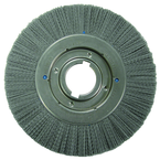 10 x 1-1/8 x 2'' Arbor - Crimped Nylox Filament 120 Grit Straight Wheel - Benchmark Tooling