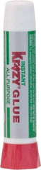 Krazy Glue - 0.07 oz Tube Clear Instant Adhesive - 1 min Working Time, Bonds to Ceramic, Leather, Metal, Plastic, Porcelain, Rubber, Vinyl & Wood - Benchmark Tooling