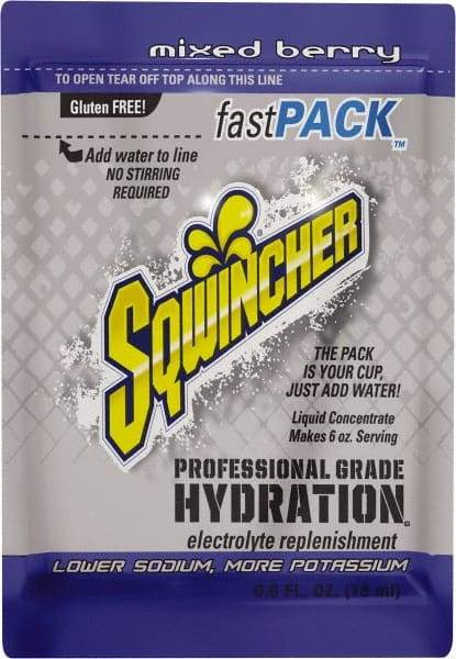 Sqwincher - Pack Mixed Berry Activity Drink - Liquid Concentrate, Yields 0.6 oz - Benchmark Tooling