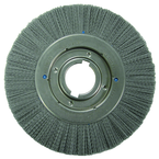 12 x 1-1/4 x 2'' Arbor - Crimped Nylox Filament 120 Grit Straight Wheel - Benchmark Tooling