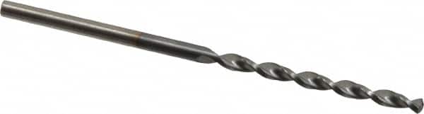 Chicago-Latrobe - #44 135° High Speed Steel Jobber Drill - TiCN Finish, Right Hand Cut, Parabolic Flute, Straight Shank, 2-1/8" OAL, Notched Point - Benchmark Tooling