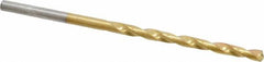 Chicago-Latrobe - #31 135° Cobalt Jobber Drill - TiN Finish, Right Hand Cut, Spiral Flute, Straight Shank, 2-3/4" OAL, Split Point - Benchmark Tooling