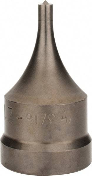 Cleveland Steel Tool - 1-3/16 Inch Diameter Round Ironworker Punch - 1-1/4 Inch Body Diameter, 1-1/2 Inch Head Diameter, 3-1/8 Inch Overall Length - Benchmark Tooling