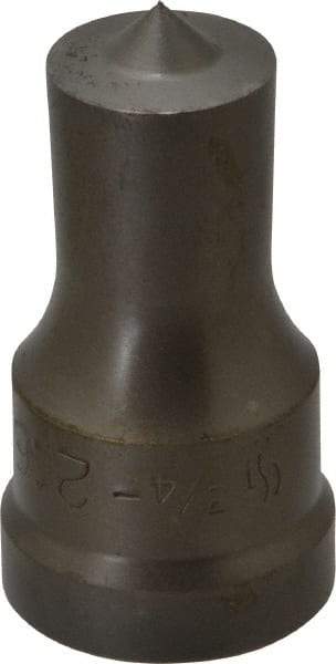 Cleveland Steel Tool - 3/4 Inch Diameter Round Ironworker Punch - 1-1/32 Inch Body Diameter, 1-5/32 Inch Head Diameter, 1-15/16 Inch Overall Length - Benchmark Tooling