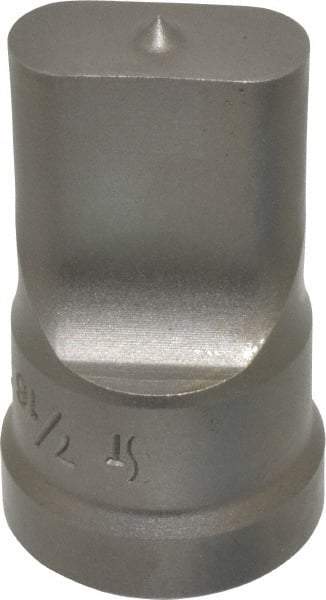 Cleveland Steel Tool - 7/16 Inch Wide Oblong Ironworker Punch - 1-1/32 Inch Body Diameter, 1-5/32 Inch Head Diameter, 1-15/16 Inch Overall Length - Benchmark Tooling