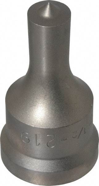 Cleveland Steel Tool - 1/2 Inch Diameter Round Ironworker Punch - 1-1/16 Inch Body Diameter, 1-7/32 Inch Head Diameter, 2-1/8 Inch Overall Length - Benchmark Tooling