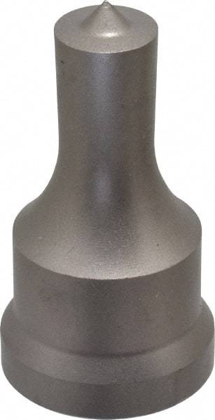 Cleveland Steel Tool - 9/16 Inch Diameter Round Ironworker Punch - 1-1/16 Inch Body Diameter, 1-7/32 Inch Head Diameter, 2-1/8 Inch Overall Length - Benchmark Tooling