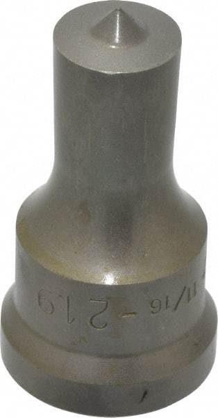 Cleveland Steel Tool - 11/16 Inch Diameter Round Ironworker Punch - 1-1/16 Inch Body Diameter, 1-7/32 Inch Head Diameter, 2-1/8 Inch Overall Length - Benchmark Tooling