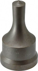 Cleveland Steel Tool - 15/32 Inch Diameter Round Ironworker Punch - 1-7/32 Inch Body Diameter, 1-3/8 Inch Head Diameter, 2-3/8 Inch Overall Length - Benchmark Tooling