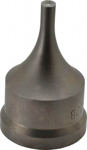 Cleveland Steel Tool - 9/32 Inch Diameter Round Ironworker Punch - 1-17/32 Inch Body Diameter, 1-11/16 Inch Head Diameter, 2-11/16 Inch Overall Length - Benchmark Tooling