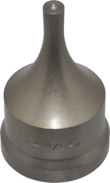 Cleveland Steel Tool - 5/16 Inch Diameter Round Ironworker Punch - 1-17/32 Inch Body Diameter, 1-11/16 Inch Head Diameter, 2-11/16 Inch Overall Length - Benchmark Tooling