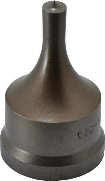 Cleveland Steel Tool - 3/8 Inch Diameter Round Ironworker Punch - 1-17/32 Inch Body Diameter, 1-11/16 Inch Head Diameter, 2-11/16 Inch Overall Length - Benchmark Tooling