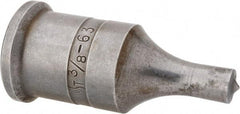 Cleveland Steel Tool - 3/8 Inch Diameter Round Ironworker Punch - 1 Inch Body Diameter, 1-3/16 Inch Head Diameter, 2-7/16 Inch Overall Length - Benchmark Tooling