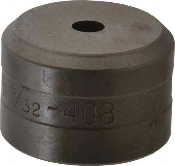 Cleveland Steel Tool - 9/32 Inch Diameter Round Ironworker Die - 1-1/2 Inch Head Diameter, 1 Inch Head Height - Benchmark Tooling