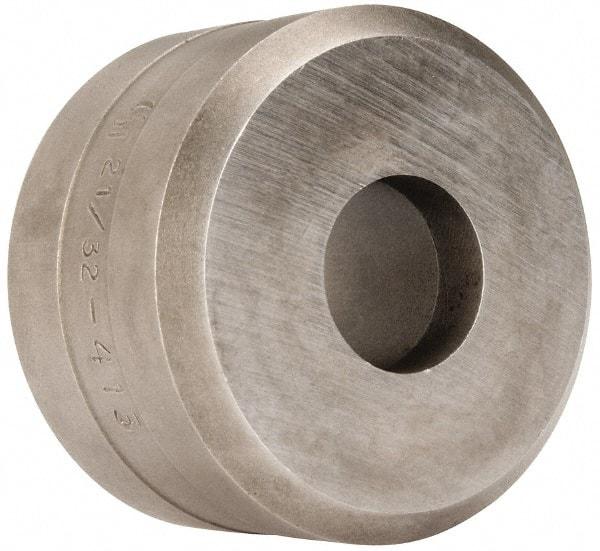 Cleveland Steel Tool - 21/32 Inch Diameter Round Ironworker Die - 1-13/16 Inch Head Diameter, 1-1/8 Inch Head Height - Benchmark Tooling