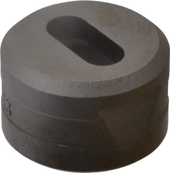 Cleveland Steel Tool - 1-3/32 Inch Long x 15/32 Inch Wide Oblong Ironworker Die - 1-13/16 Inch Head Diameter, 1-1/8 Inch Head Height - Benchmark Tooling