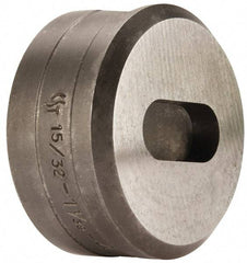 Cleveland Steel Tool - 1-1/32 Inch Long x 15/32 Inch Wide Oblong Ironworker Die - 2 Inch Head Diameter, 1 Inch Head Height - Benchmark Tooling