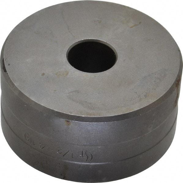 Cleveland Steel Tool - 1/2 Inch Diameter Round Ironworker Die - 2-3/8 Inch Head Diameter, 1-1/4 Inch Head Height - Benchmark Tooling